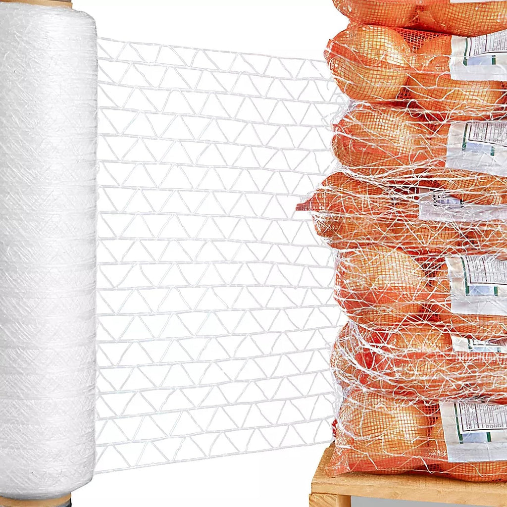 Pallet Netting, Vented Stretch Wrap, 1 Roll, 20 Inch x 3000 Feet for Securing Pallets that Need Ventilation