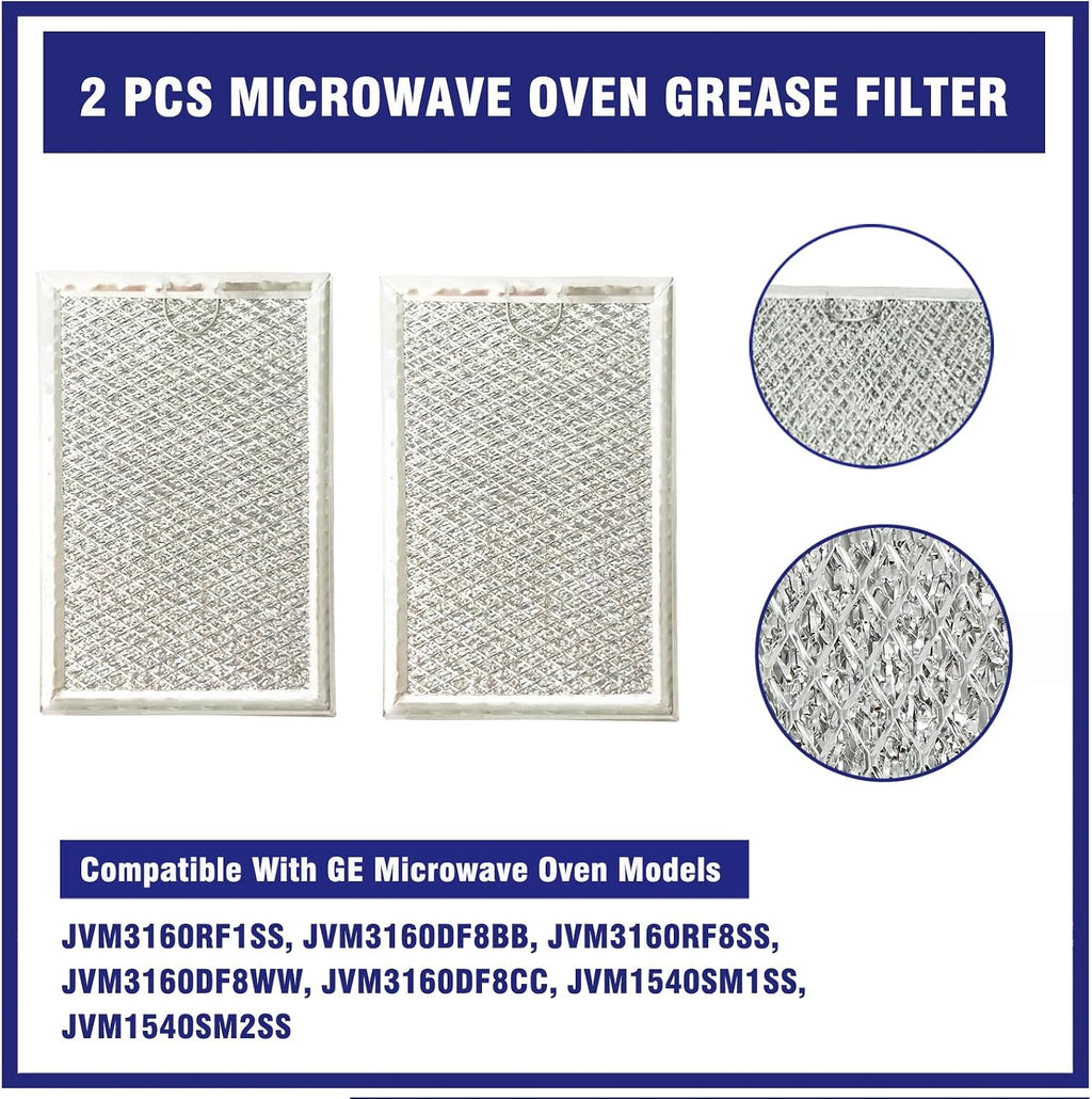 Microwave Grease Filter for GE JVM3160RF1SS, JVM3160DF8BB, JVM3160RF8SS