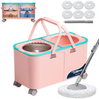 Easy-Use Gen 2 Mop Bucket, Clean/Dirty Water Separation, Pink