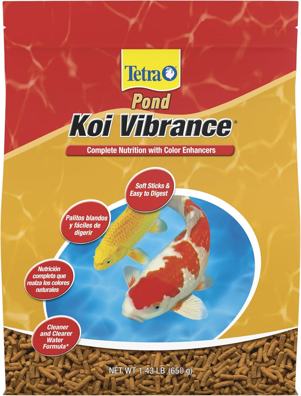 Pond Koi Vibrance Soft Sticks, Floating Pond Fish Food, 1.43 lbs