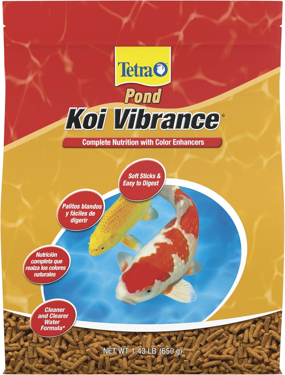 Pond Koi Vibrance Soft Sticks, Floating Pond Fish Food, 1.43 lbs
