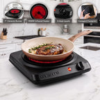 Electric Infrared Single Burner, 1000W Hot Plate, Black BGI101B