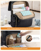 Leather Diaper Bag Backpack for Women