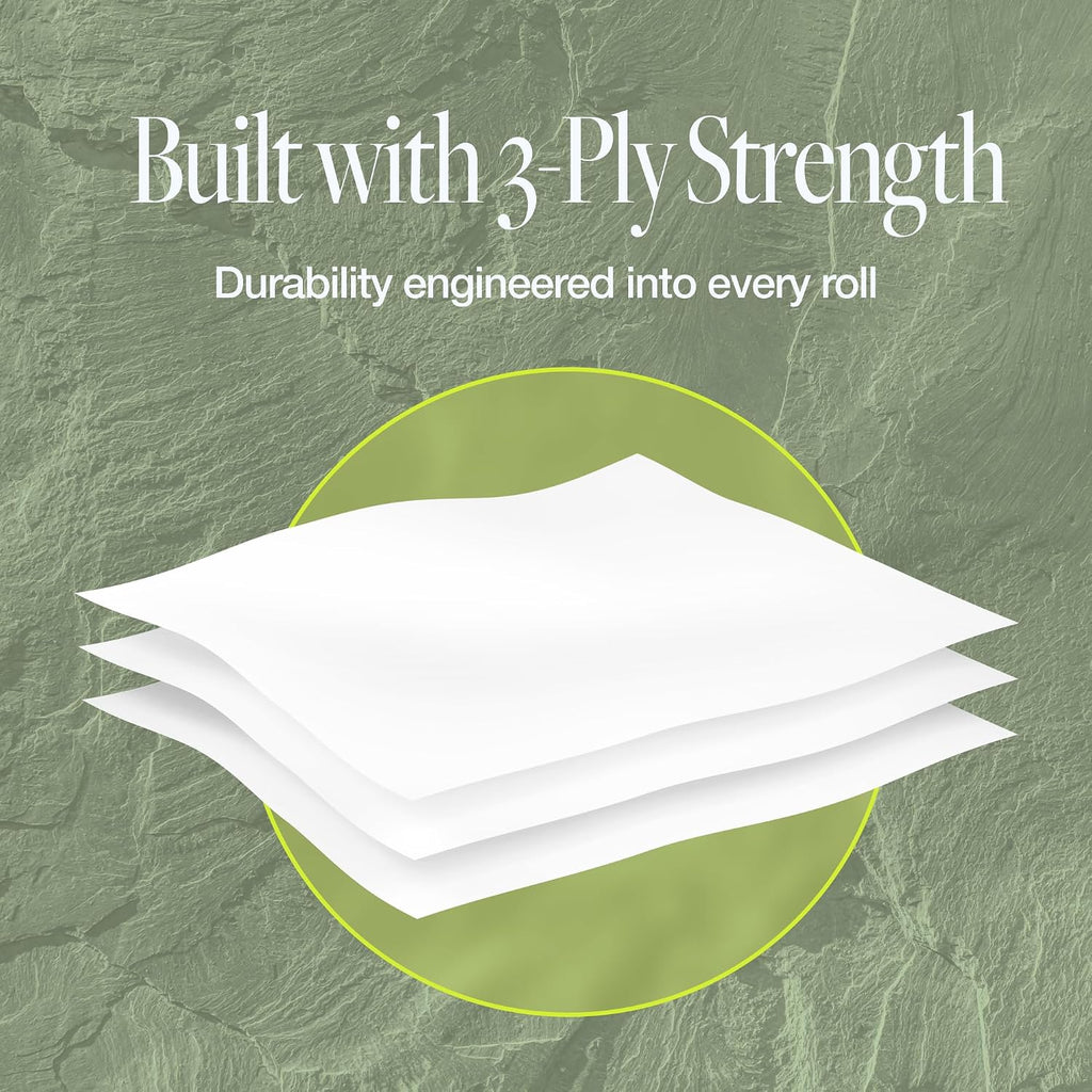 Super Soft Bamboo Toilet Paper - 3 Ply - 12 Mega Rolls - 300 Sheets Per Roll - Septic Safe - RV Safe - Organic