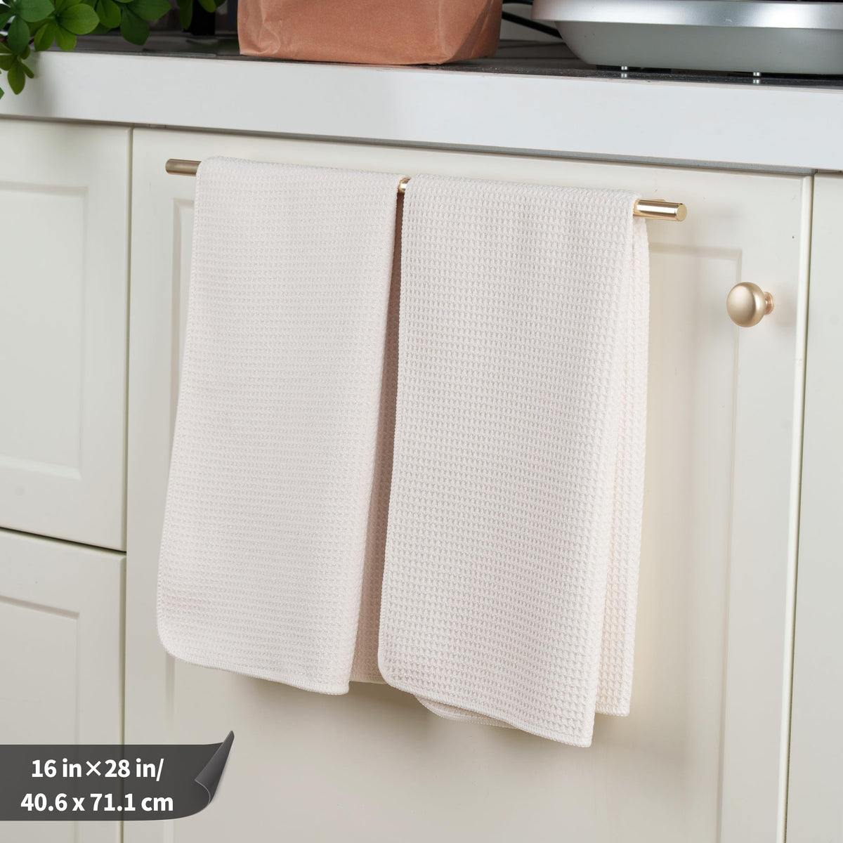 340 GSM Microfiber Waffle Kitchen Dish Tea Towel, 16x28 in, 12 Pack