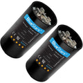 BlueStars 2 Packs 124-149 uF MFD 220-250VAC Run Capacitor - Round Capacitor