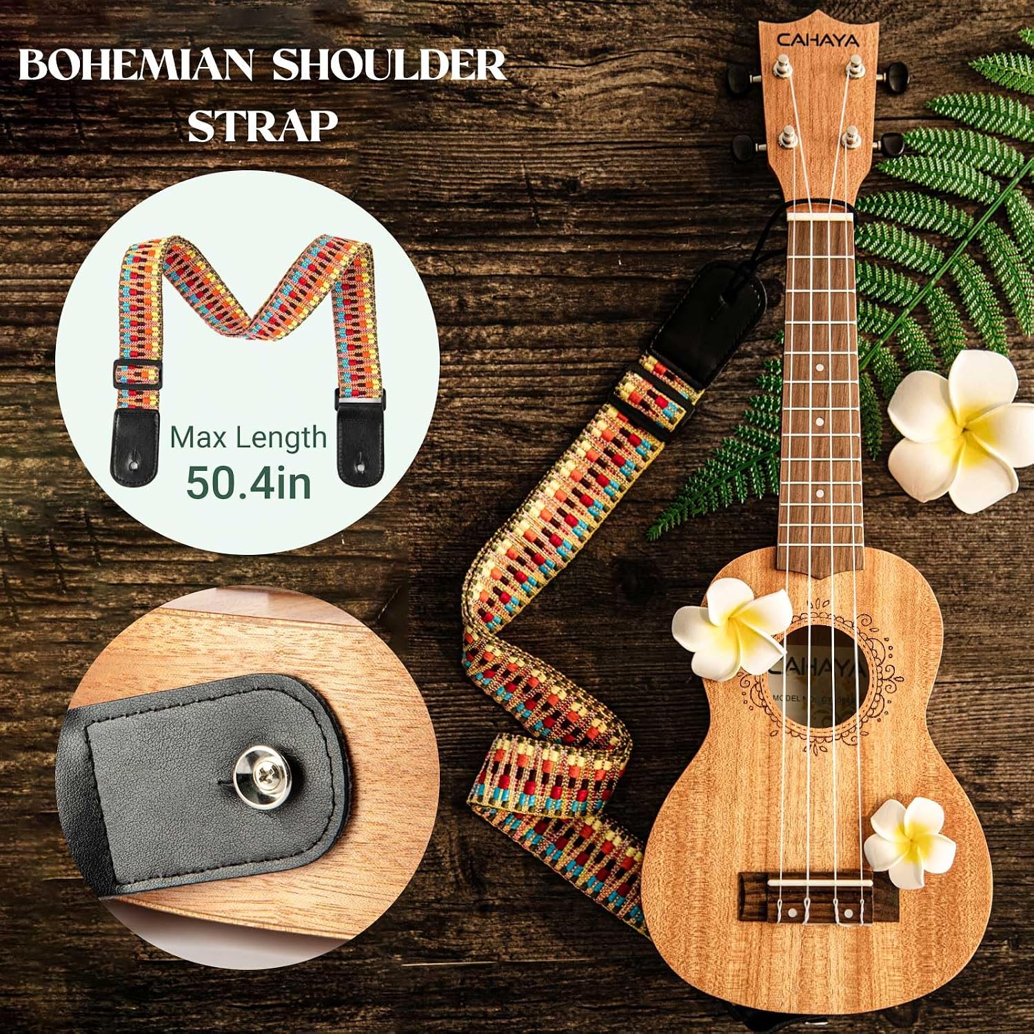 Ukulele Kit Beginner 21" Mahogany Soprano for Adults Kids Gift | Ukulele Starter Set with Gig Bag Rainbow Strap