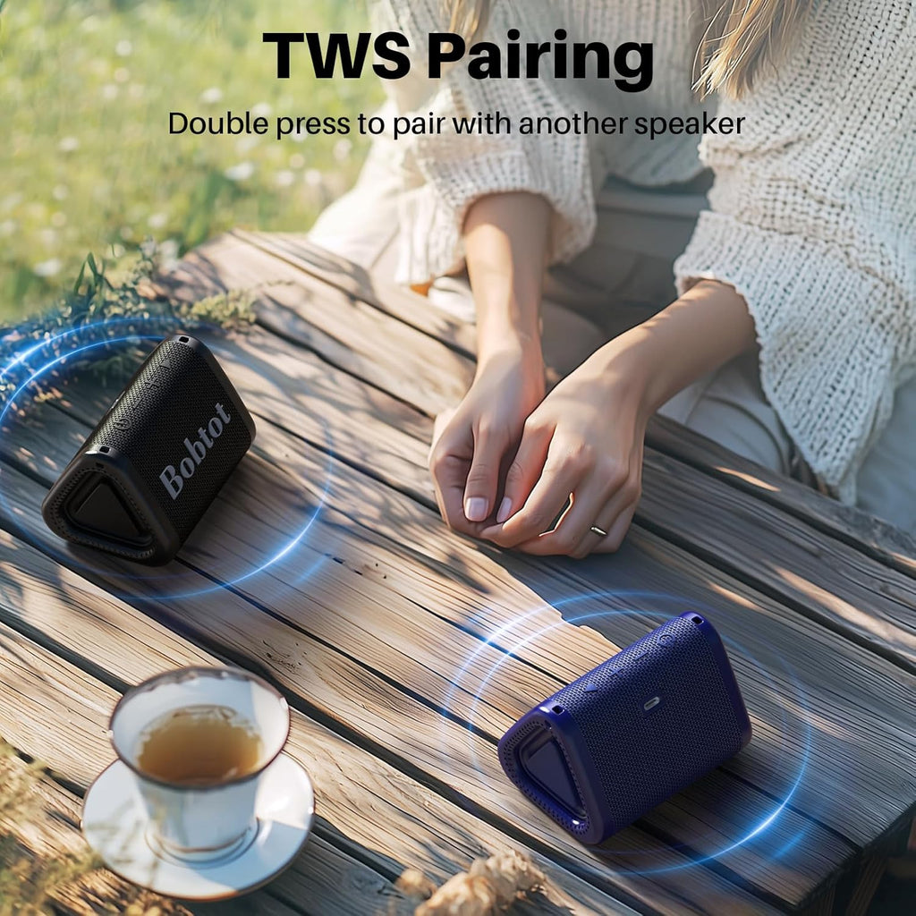 Portable Bluetooth Speaker Wireless, IPX7 Small Shower Speaker Waterproof, 15H Playing Time, Loud and Stereo Sound