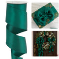 Hunter Green Satin Wired Ribbon 2.5 inch Continous 10 Yards