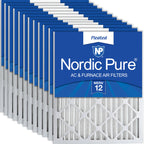 16x25x2 Pleated MERV 12 Air Filters 12 Pack