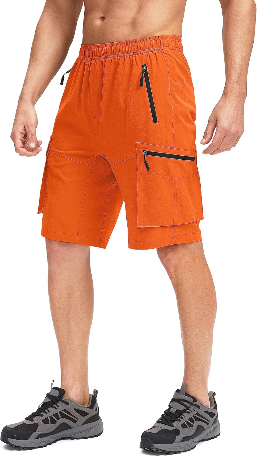 Men's Mountain Bike Shorts 3D Padded Loose-fit Biking Riding Cycling Bicycle Biker Shorts Zipper Pockets