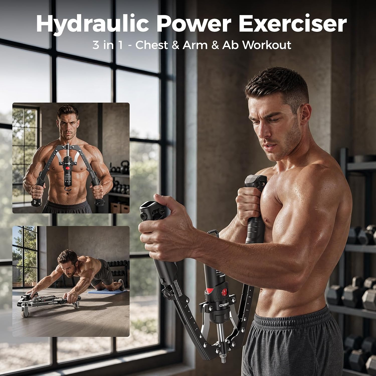 Twister Arm Trainer, Hydraulic Power Core Twister Chest Workout Equipment, Adjustable 22-440LBS Chest Trainer for