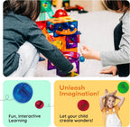 100 Piece Marble Run Magnetic Tiles Race Track STEM Ages 3+