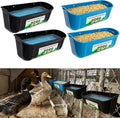 Duck Water Feeder,4 Pack Hanging Ducks Feeder and Ducks Waterer Set,Drake Fence Feed Trough with Clips, Poultry
