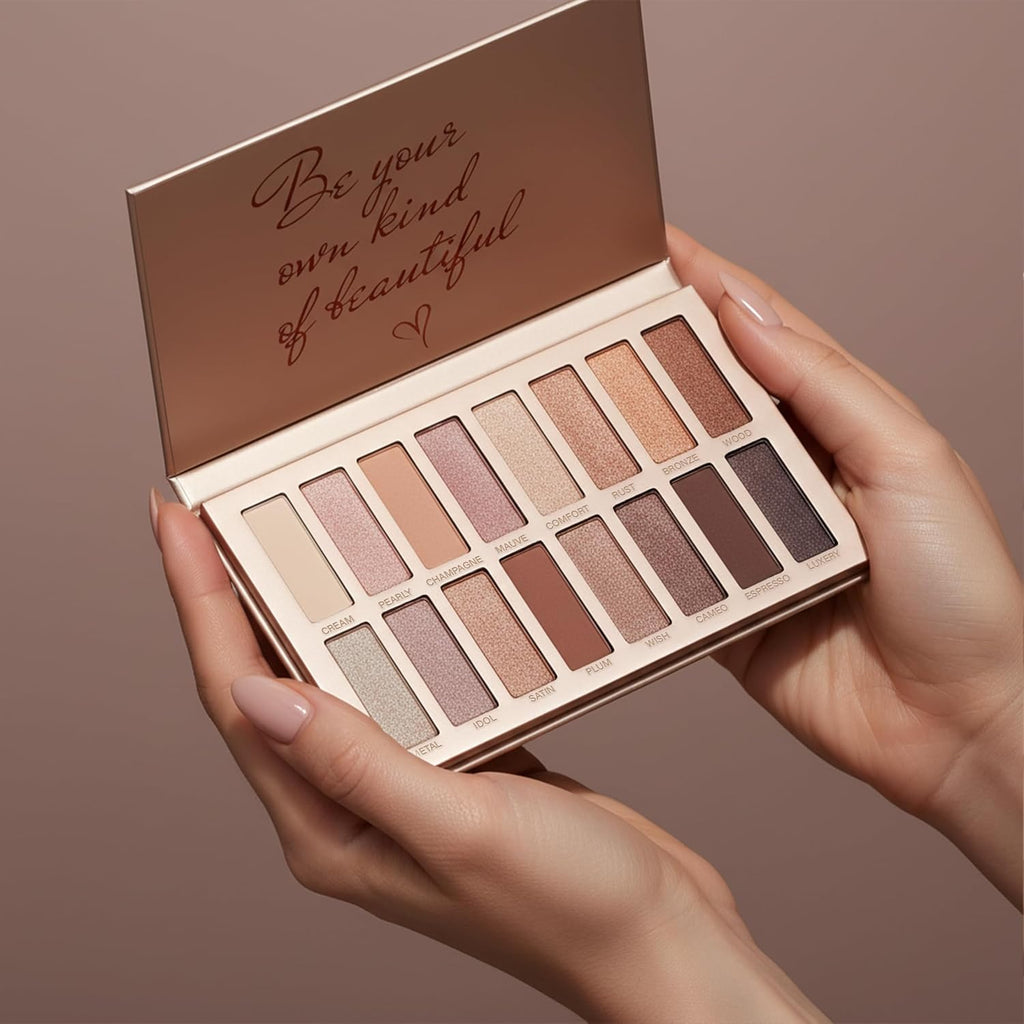 Exposed Eyeshadow Palette - 16 Soft Nude Shimmer & Matte Shades