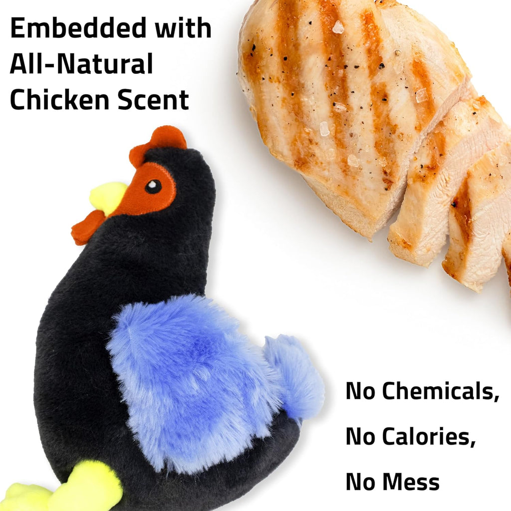 Dog Toys | Plush Hen Stuffed Animal for Dogs | Chicken Scented Medium Toy that Clucks | Plush Chew Toy for Dogs