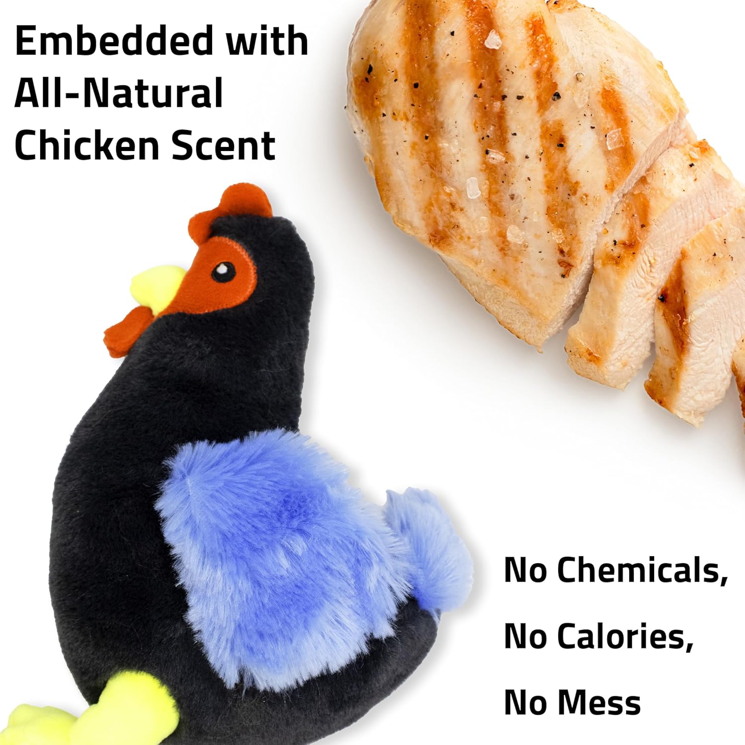 Dog Toys | Plush Hen Stuffed Animal for Dogs | Chicken Scented Medium Toy that Clucks | Plush Chew Toy for Dogs