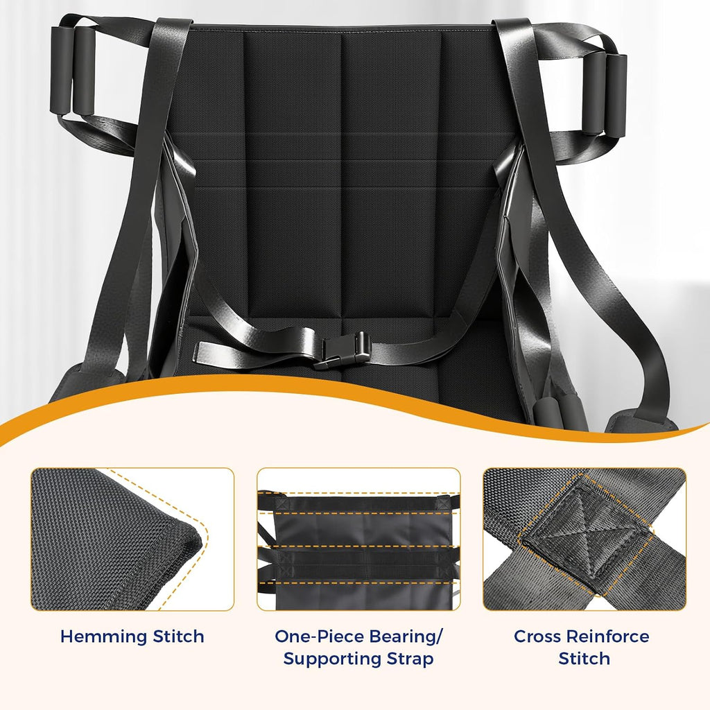 Patient Lift Transfer Belt for Wheelchair to Car/Bed, Emergency Evacuation Chair Stair Lift Assist pad, Portable Home