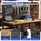 Work Benches for Grage, Easy to Assemble,Features Casters,2000LBS