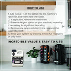 Keurig Coffee Machine Compatible Descaler, 4 Uses, 1 Year Supply, 16 oz