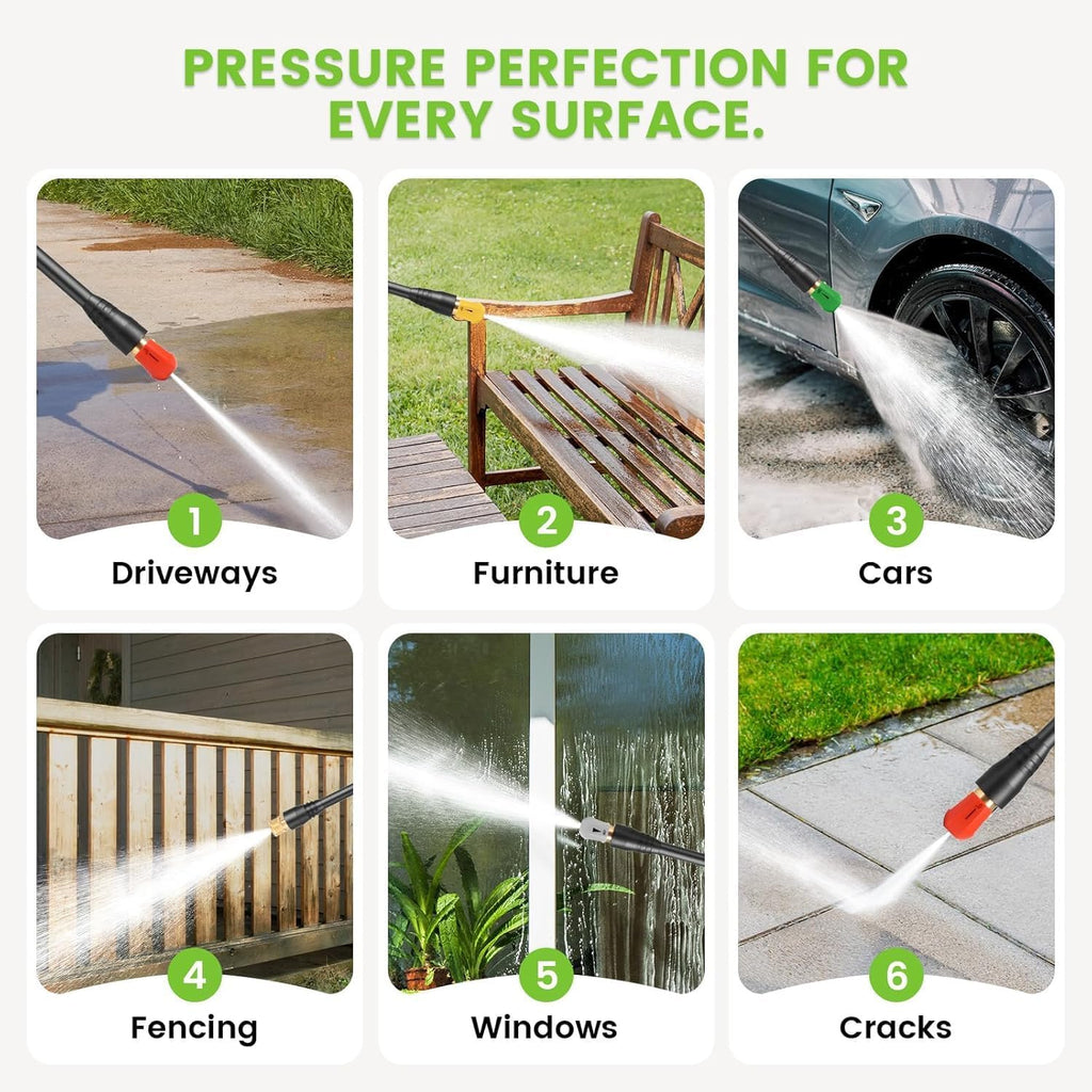Electric Pressure Washer 5000PSI, 4.0GPM Portable Power Washer, Water Pressure Washer with 33FT Hose, 4 Nozzle