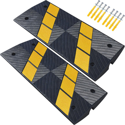 2 Pack 35.5" Car Driveway Curb Ramps, Low Profile Bridge Ramp