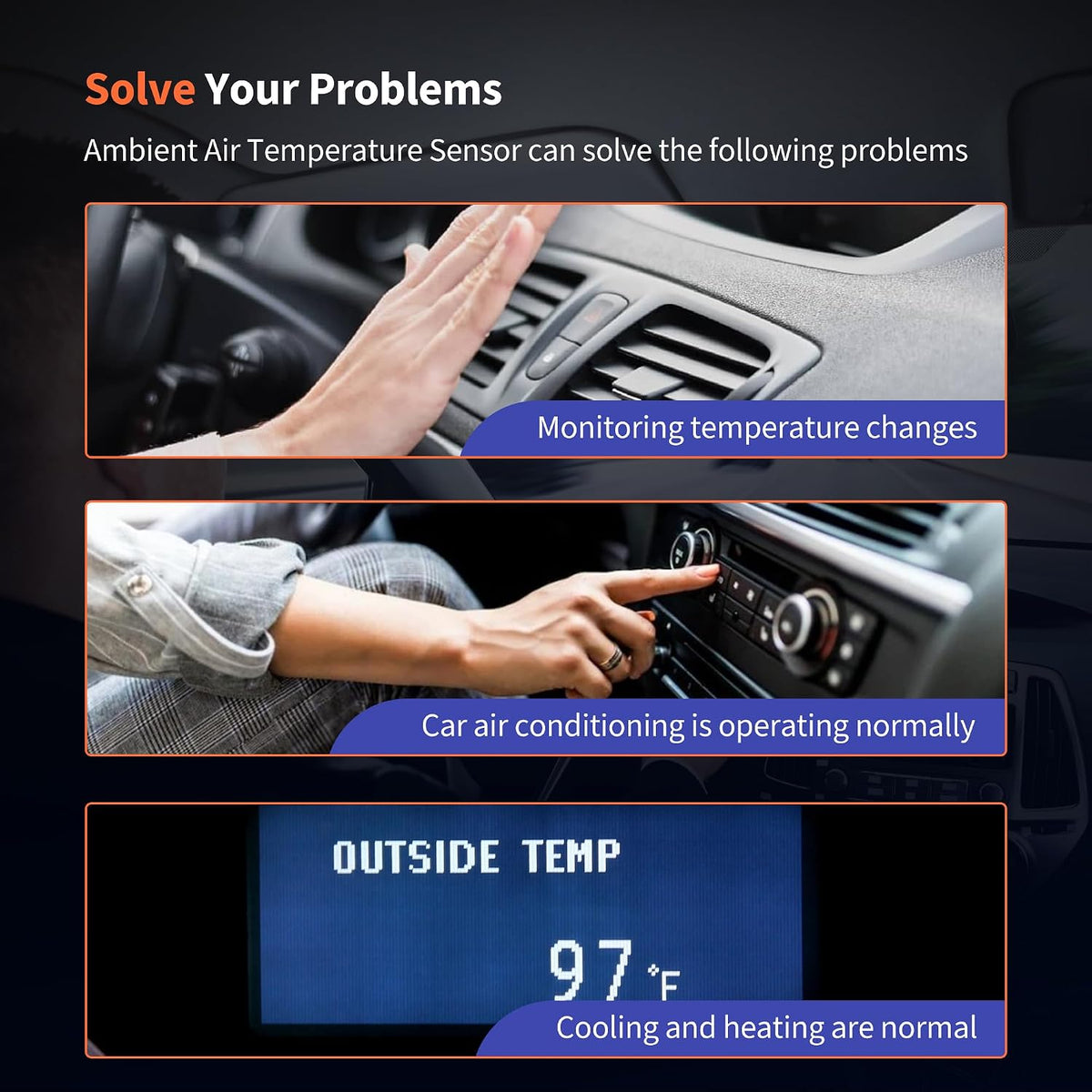 HiSport Ambient Air Temperature Sensor with Connector Pigtail Plug
