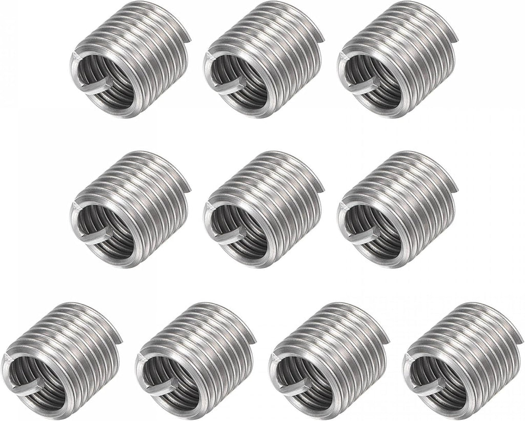 uxcell Wire Thread Inserts 1/2-13 UNC 1.5D SUS304 Screw Repair 10pcs