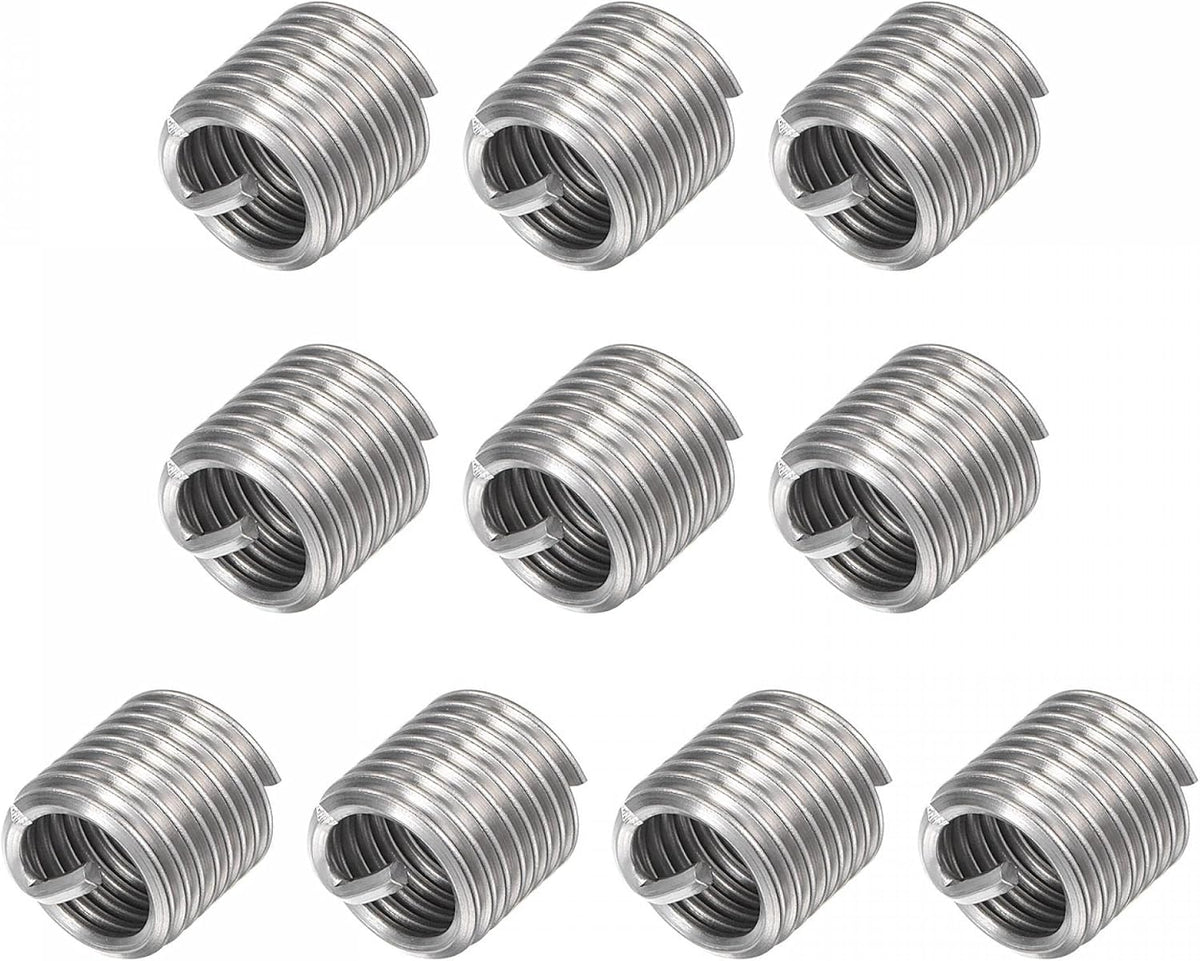 uxcell Wire Thread Inserts 1/2-13 UNC 1.5D SUS304 Screw Repair 10pcs