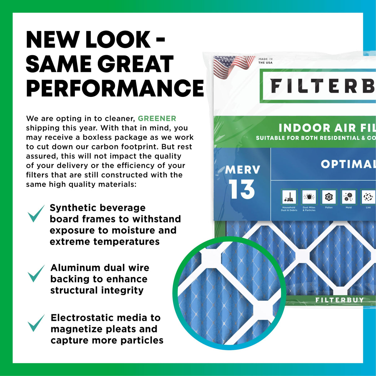 14x30x1 Air Filter MERV 13 Smoke & Allergy Defense (4-Pack)