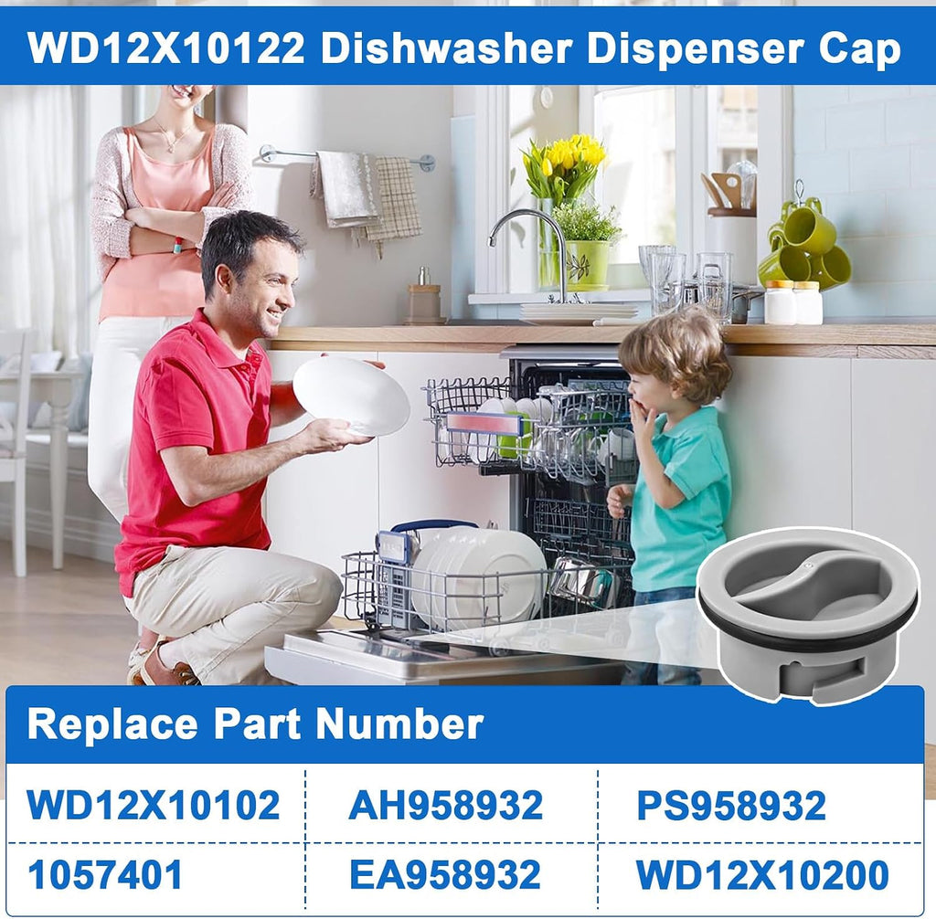 WD12X10122 Dishwasher Rinse Aid Dispenser Cap Compatible with GE Dishwasher