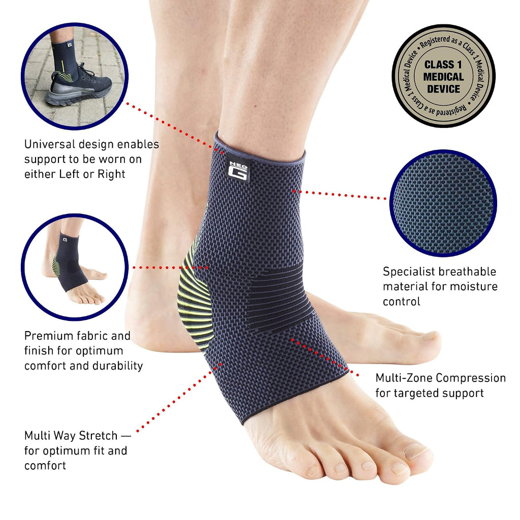 Ankle Compression Sleeve Sports – Active – Ankle Compression Sleeve for Running - Lightweight, Elastic, Helps with