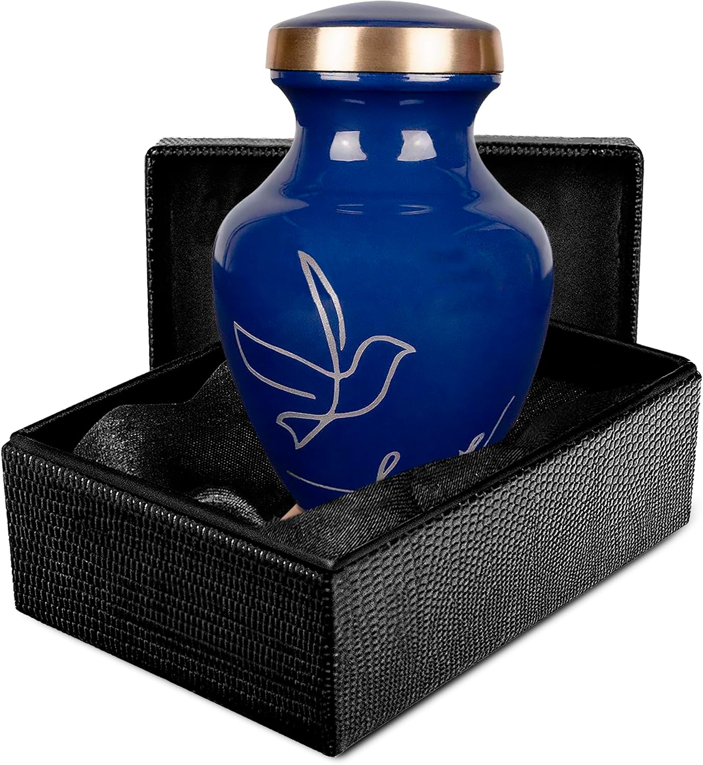 Small Urns for Human Ashes Keepsake, Love Dove Bird Decorative Mini Cremation Urns for Adult Men & Women, Small Dark