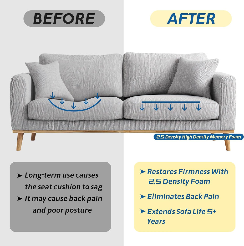 High Density Upholstery Foam Padding Thick 1"X24"X74" Gel Memory Foam