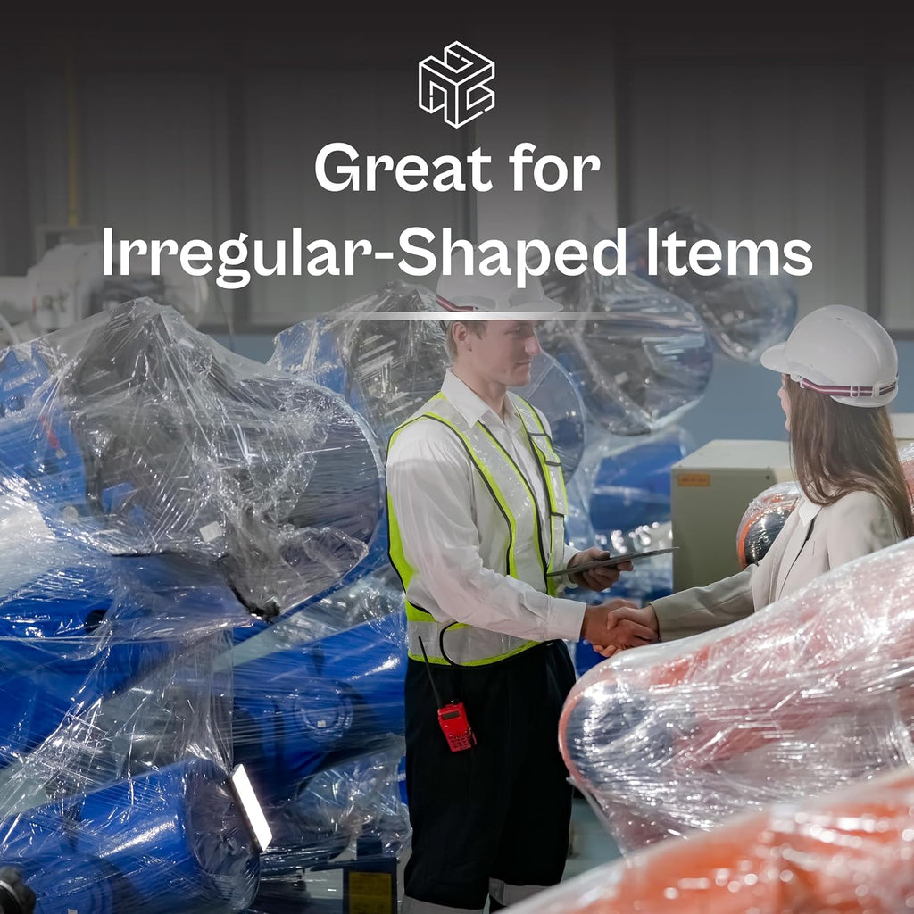Pre-Stretched Stretch Wrap, 4 Pack, 15 Inch x 1476 Feet, 34 Gauge, Clear, Large Plastic Cling Film for Pallets Moving