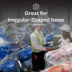 Pre-Stretched Stretch Wrap, 4 Pack, 15 Inch x 1476 Feet, 34 Gauge, Clear, Large Plastic Cling Film for Pallets Moving