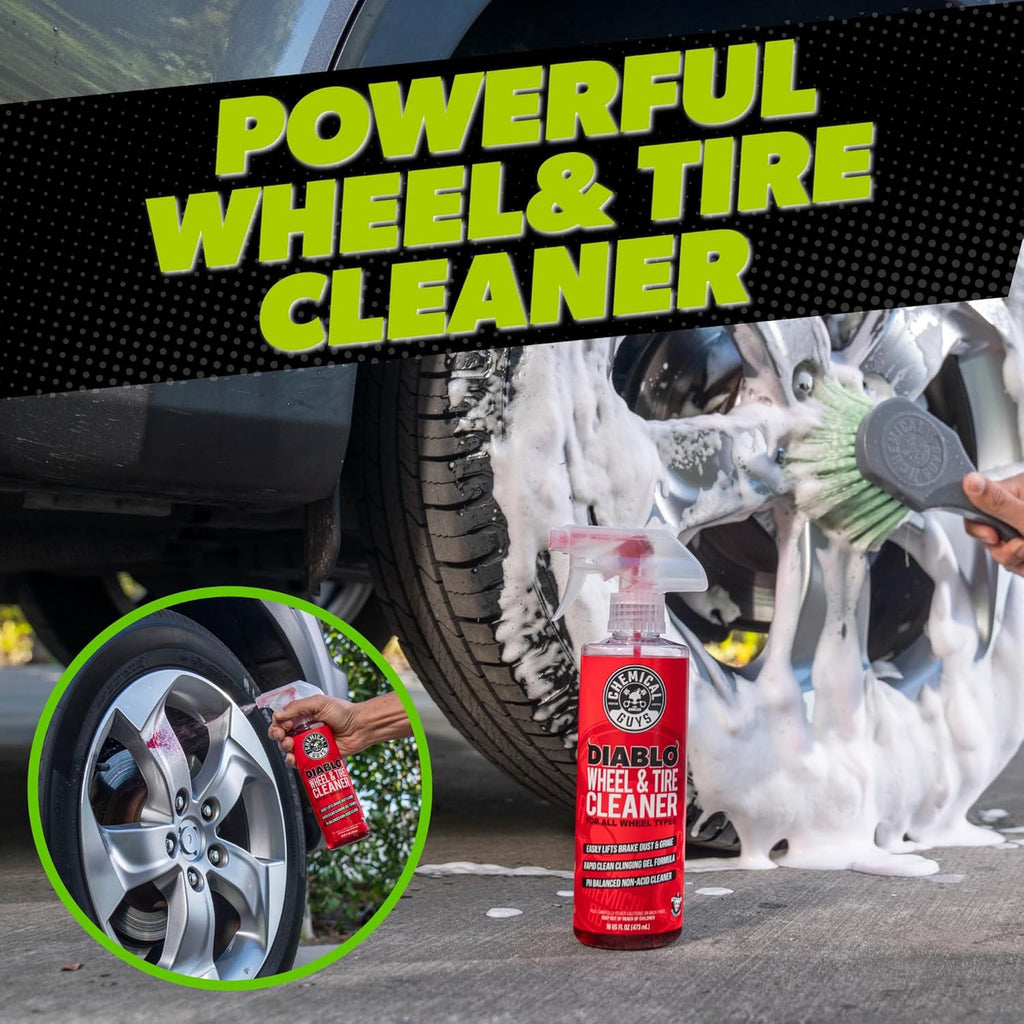 Car Cleaning Kit - with Car Wash Soap, Wheel Cleaner, Total Interior, Car Wash Mitt - Interior and Exterior Wash Kit