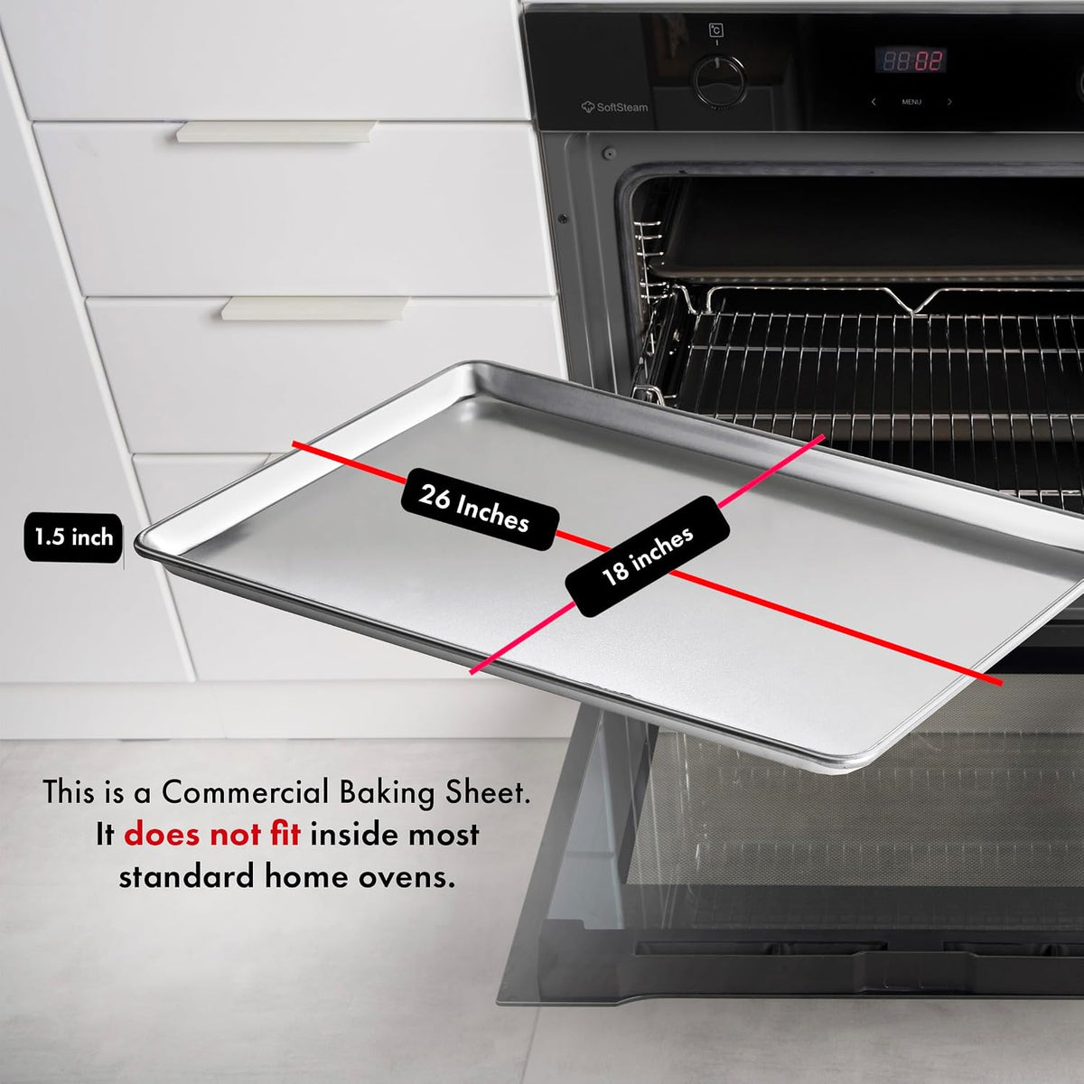 Sheet Pan/Bun Pan, Full Size XL (18 x 26 x 1 in)