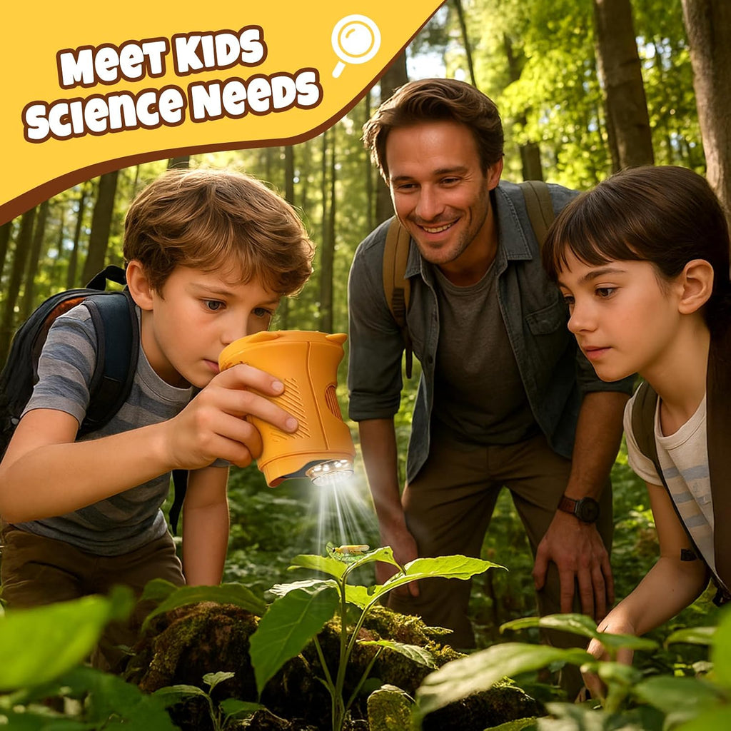 Handheld Digital Mini Microscope for Kids: 1000X 4K 2.4" Microscopes Toys | Portable Pocket STEM Electronic Learning