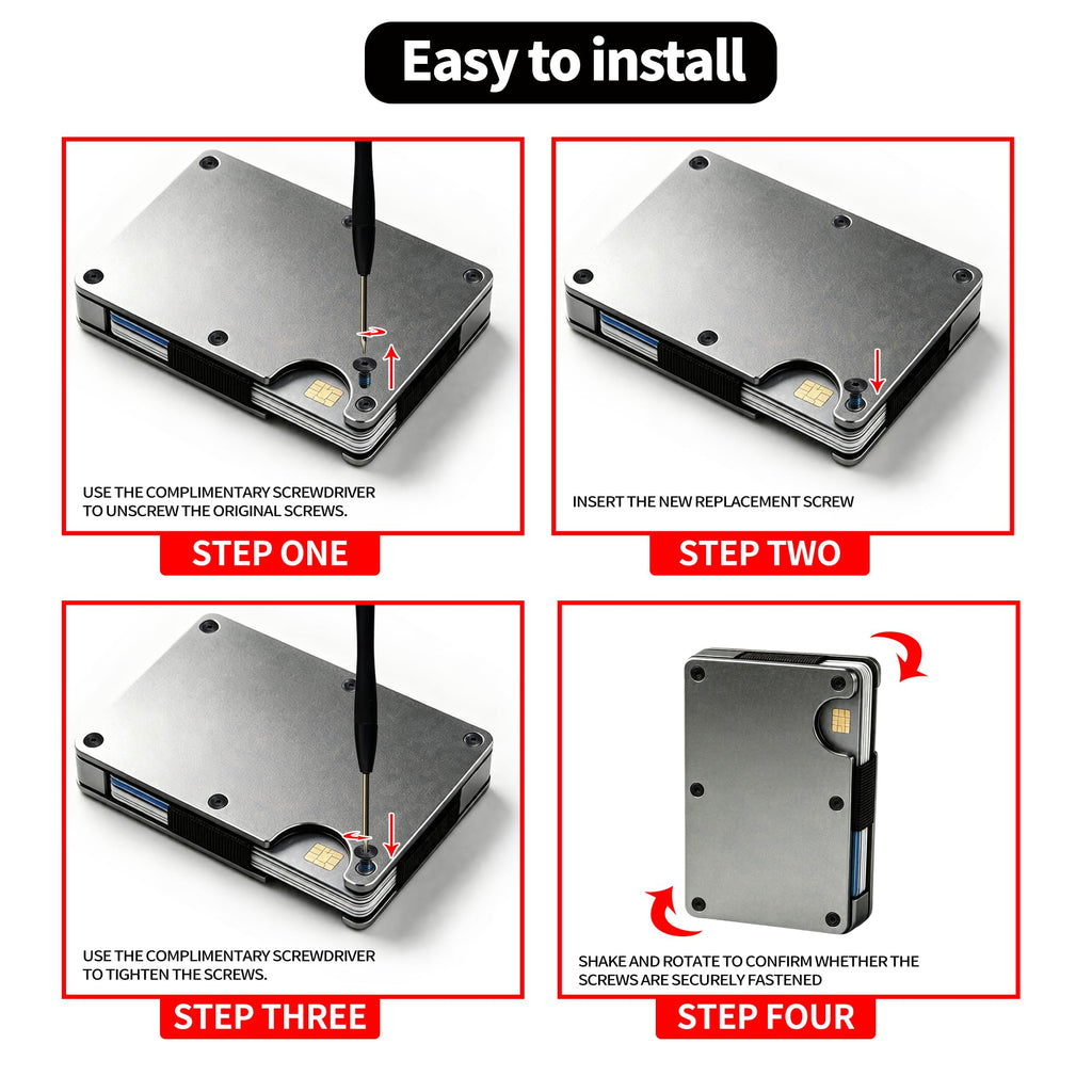 30pcs Screw Replacement for Ridge Wallets and Minimalist Metal RFID Wallets