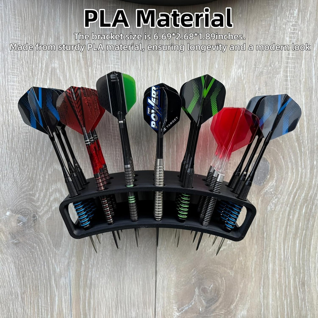 Dart Holder Wall Mount, 21-Dart Capacity Holder, 21 Tip Darts Storage and Display Rack | Game Room Organizer