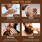 Beard Oil & Comb Set Soften, Smooth/Strengthen, Christmas Stocking Stuffers