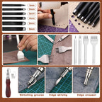 Leather Working Tool Leatherworking Tool Kit for Carving Punching