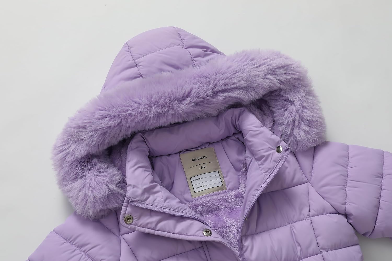 Girls Long Puffer Winter Coat Kid's Removable Hood Parka Jacket | Waterproof Polyester Outer, Soft Fleece Lined