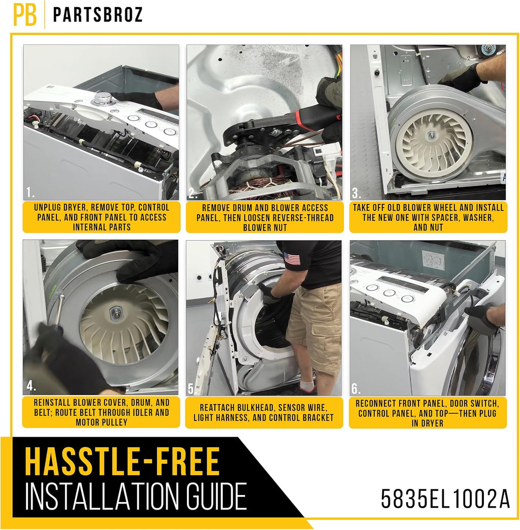 Dryer Blower Wheel for LG DLGX7601WE