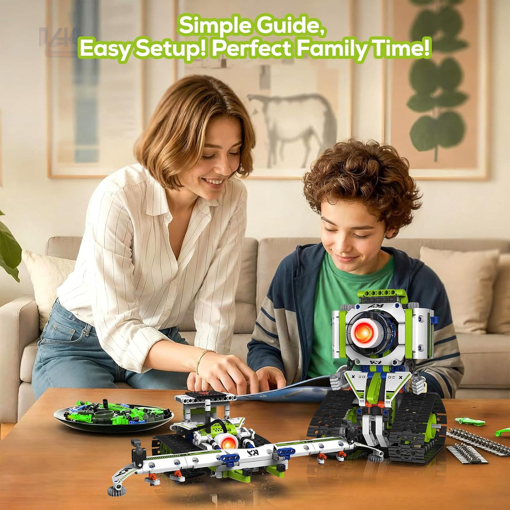 Robot Building Kit with APP/Remote Control STEM Gifts for Boys Age 6-16,Technic Coding Robotic Toys for Kids