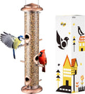 Bird Feeders for Outdoors 15" 6 Ports Chew-Resistant, Copper, 1PK