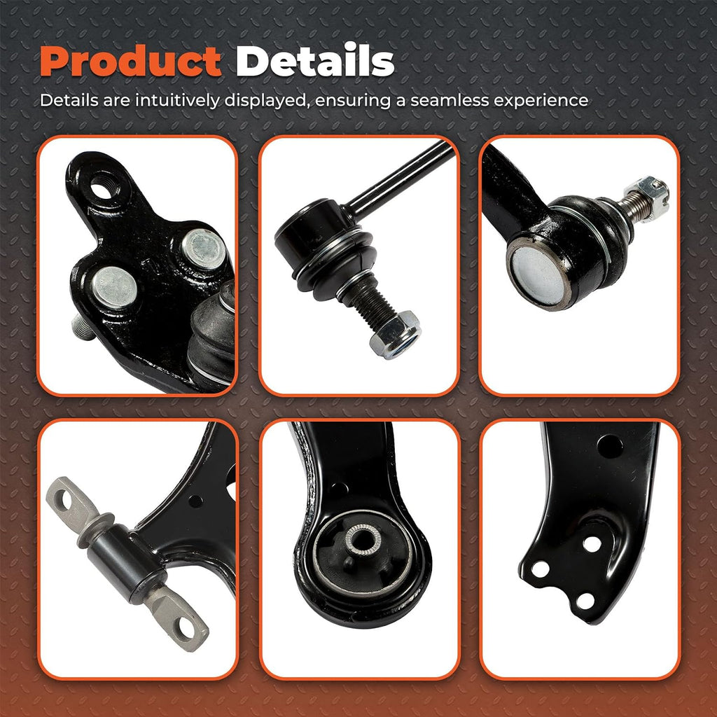 labwork 14Pc Front Suspension Kit Control Arms Replacement for Toyota Camry 2007-2011
