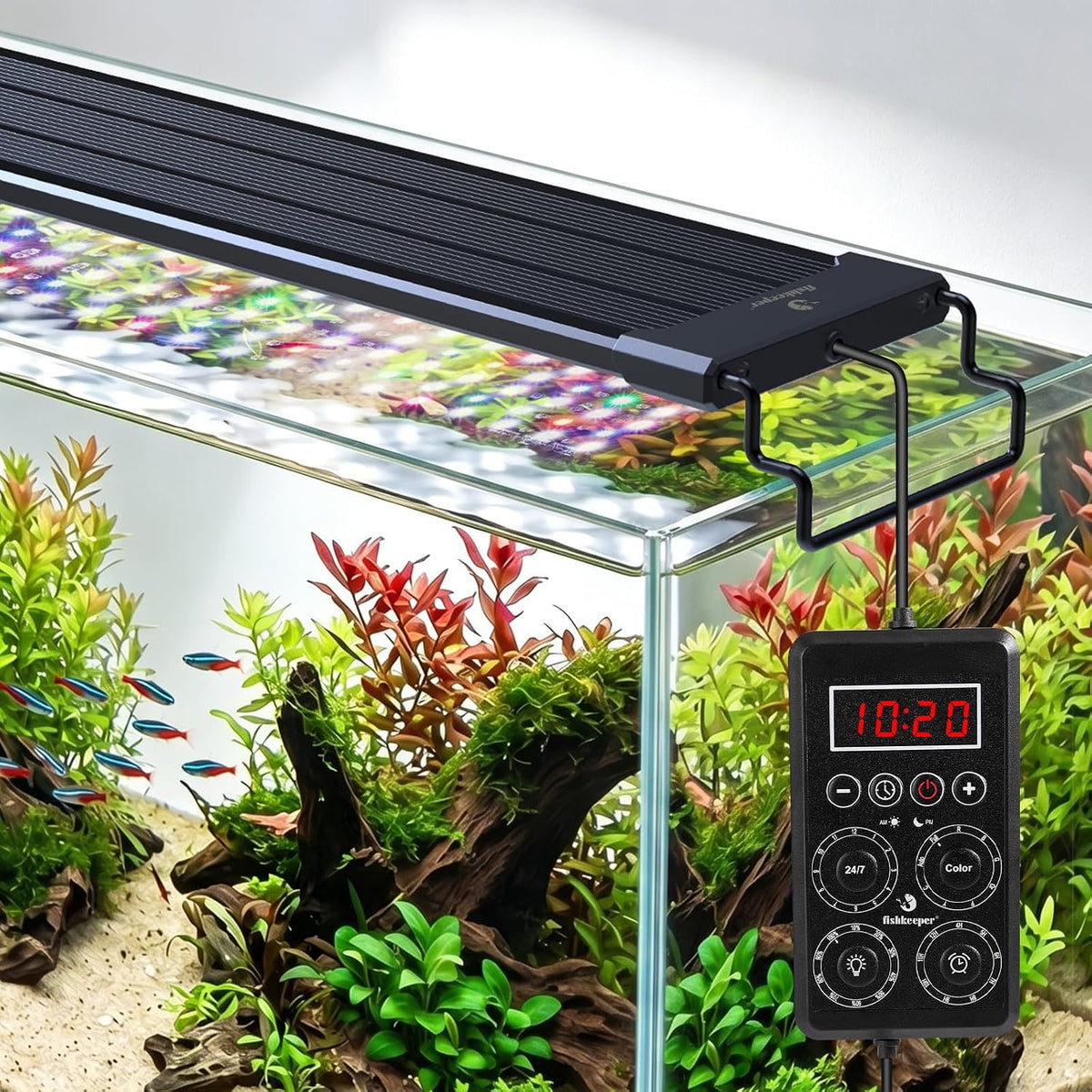 LED Aquarium Light for Plants, 24/7 & DIY Mode, IP68 Waterproof