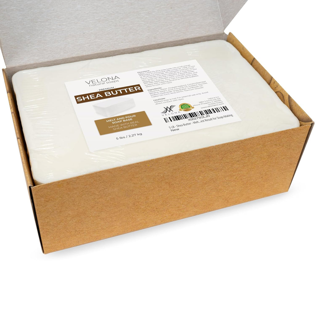 5 lb - Shea Butter Soap Base, Melt & Pour, SLS/SLES Free